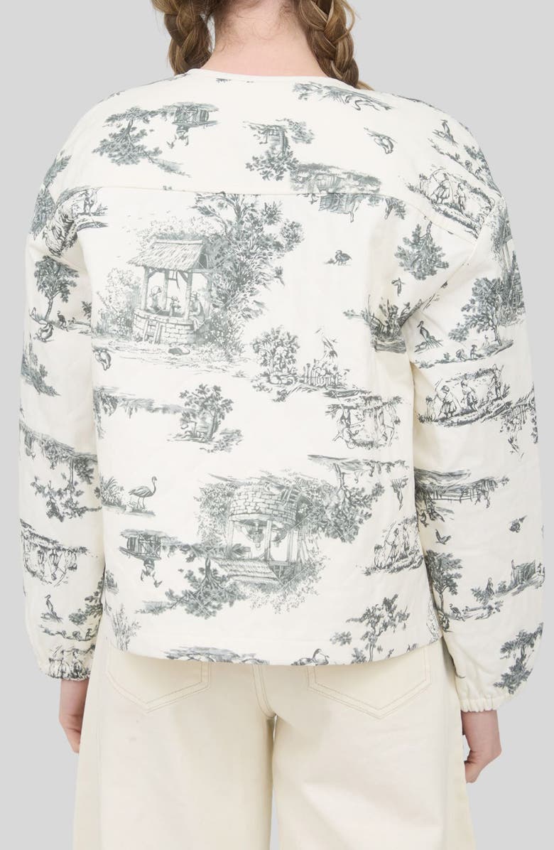 Blu Pepper Quilted Printed Cotton Jacket, Alternate, color, Sage