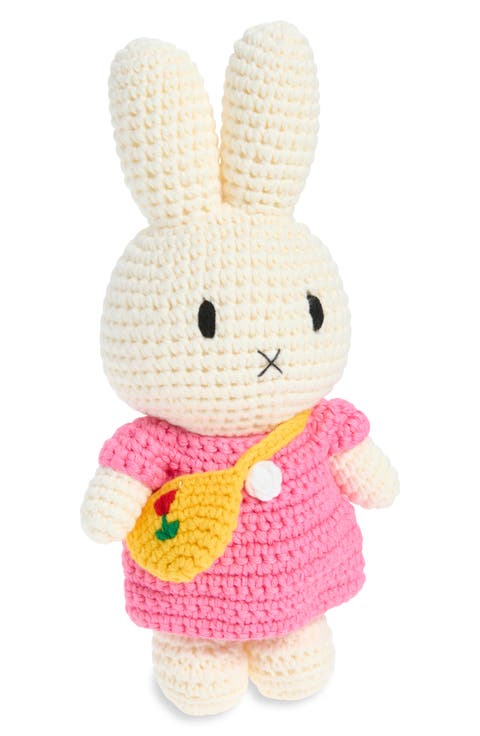 Miffy & Her Pink Dress & Tulip Bag Crocheted Stuffed Animal