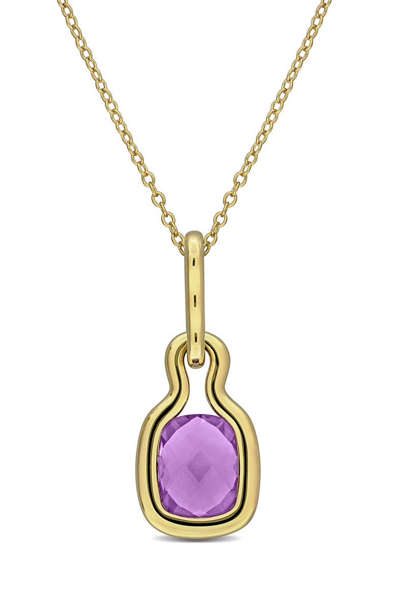 Amethyst Pendant Necklace, Main, color, PURPLE
