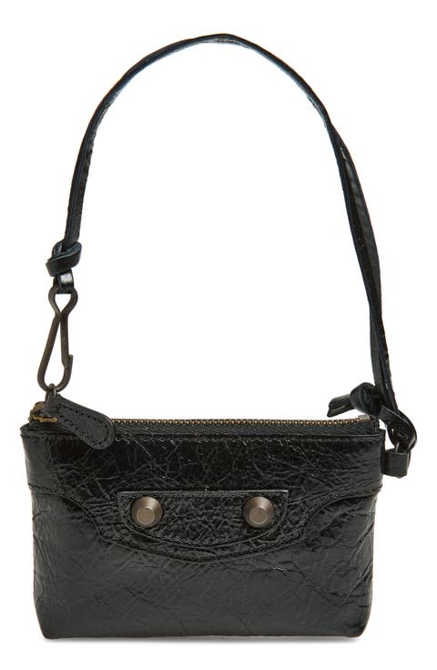 Le City Zip Pouch Leather Shoulder Bag