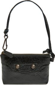 Balenciaga Le City Zip Pouch Leather Shoulder Bag