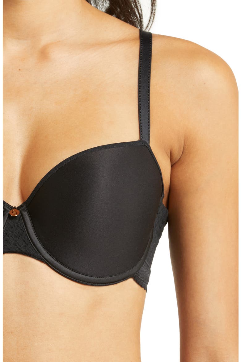 Lucie Lace Sexy Comfort T-Shirt Bra, Alternate, color, BLACK