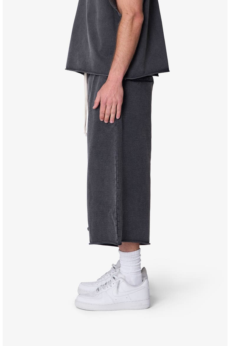 Extra Long Sweat Shorts, Alternate, color, WASHED BLACK