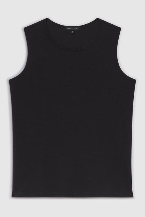 Franne Golde Slub Jersey Sleeveless Crewneck Tee