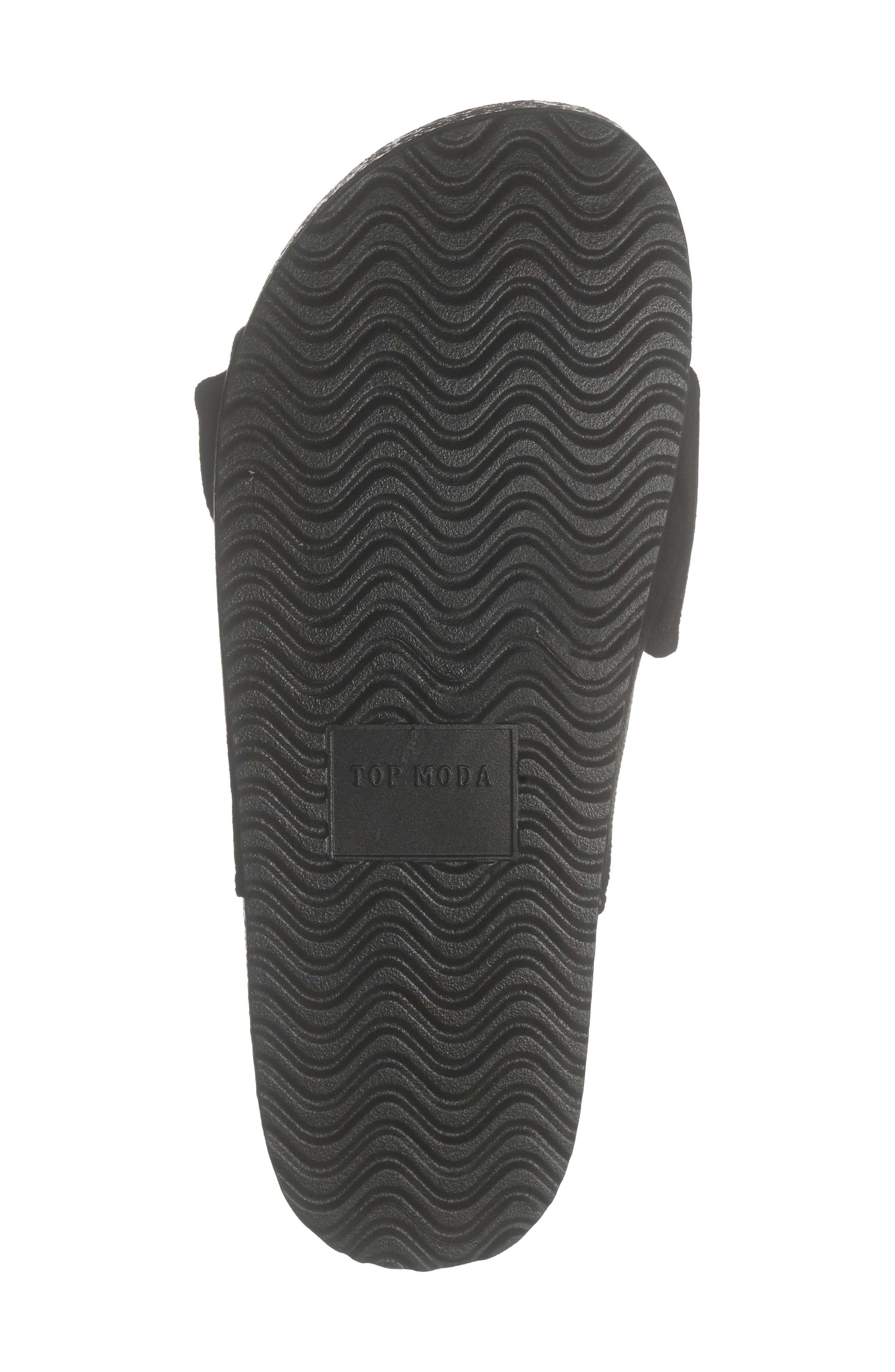 TOP MODA Cory Slide Sandal, Alternate, color, Black Denim