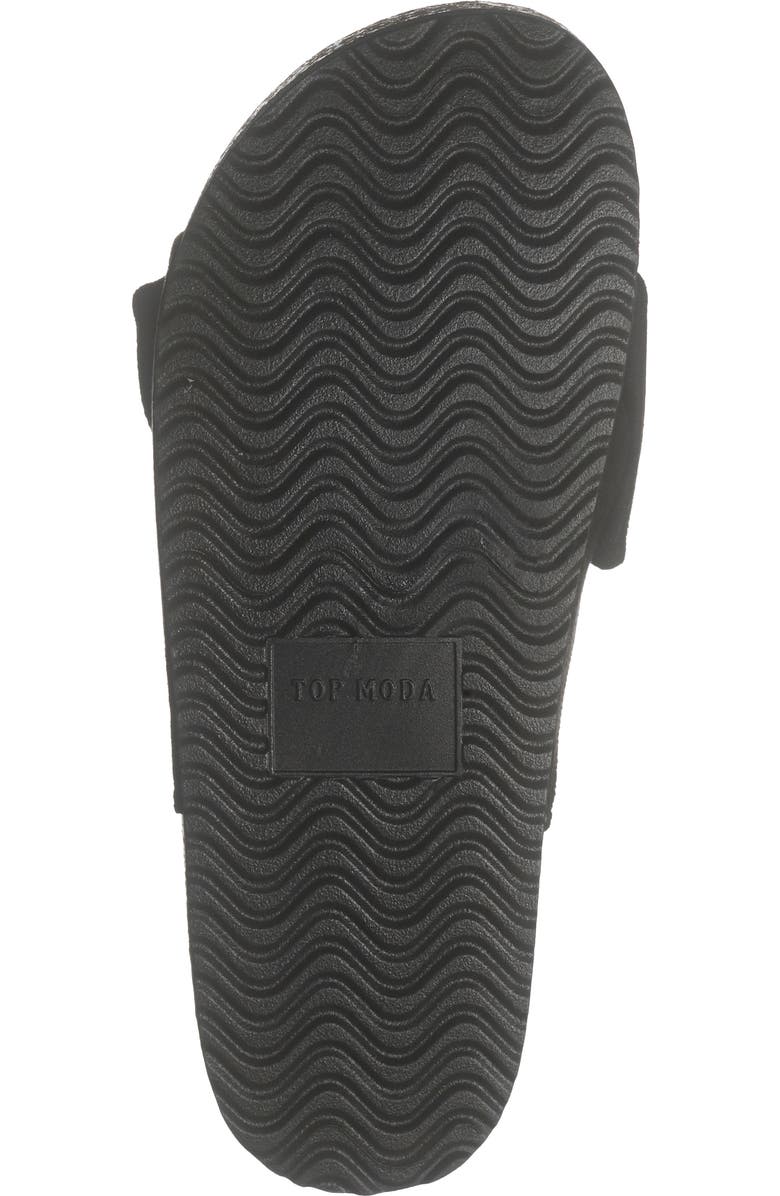 TOP MODA Cory Slide Sandal, Alternate, color, Black Denim