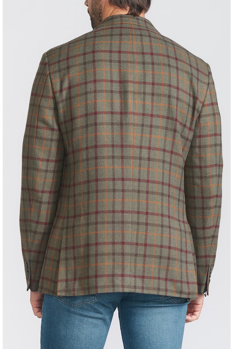 Windowpane Sport Coat, Alternate, color, OLIVE
