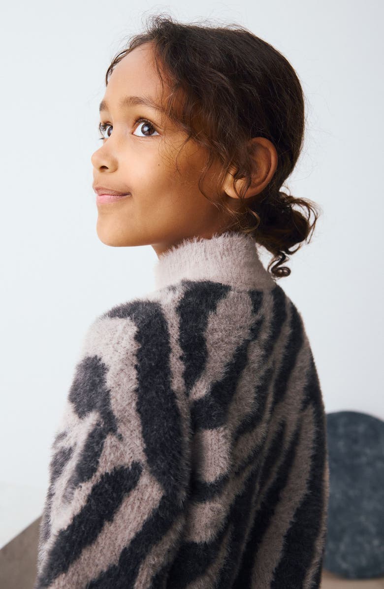 NEXT Kids' Zebra Knit Sweater, Alternate, color, Brown Multi