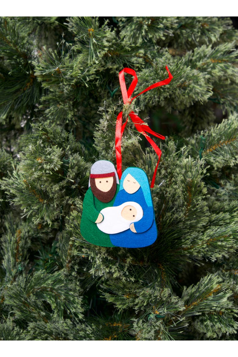 Nativity Felt Ornament, Alternate, color, Blue