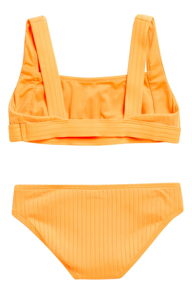 O'Neill Kids' Shorebreak Two-Piece Swimsuit, Alternate, color, Neon Apricot Nectar