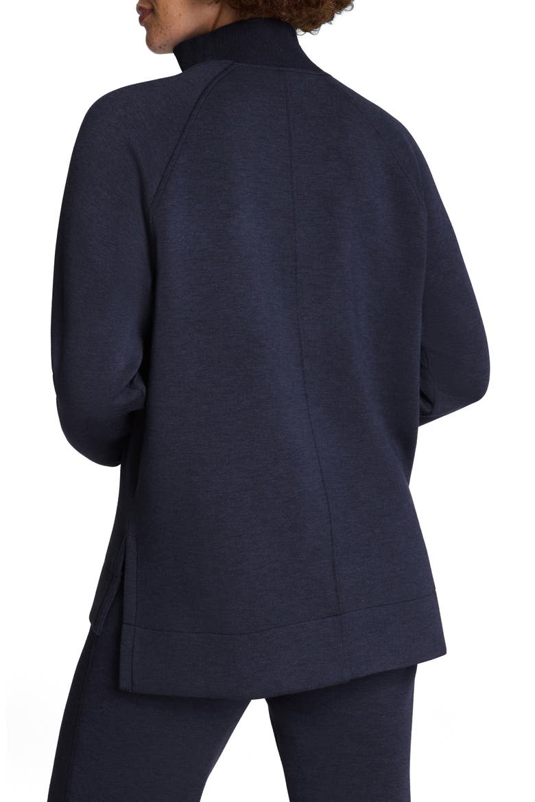 Air Essentials Brushed Half-Zip Sweatshirt, Alternate, color, HEATHER TIMELESS NAVY
