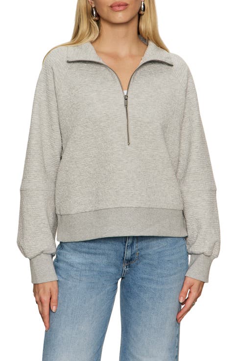 Textured Half-Zip Sweatshirt