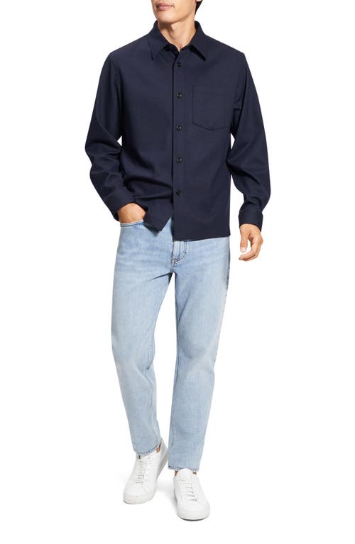 THEORY THEORY IRVING STRUCTURE KNIT BUTTON-UP SHIRT