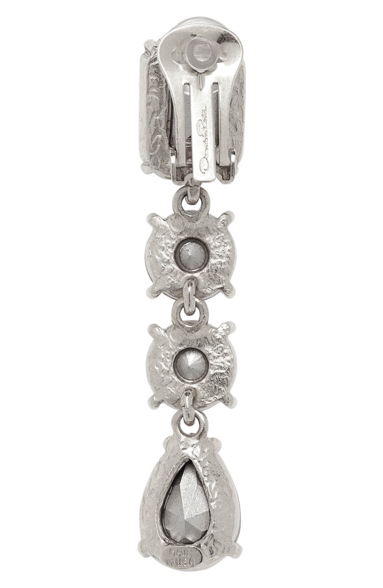 Oscar de la Renta Classic Crystal Linear Drop Earrings, Alternate, color,