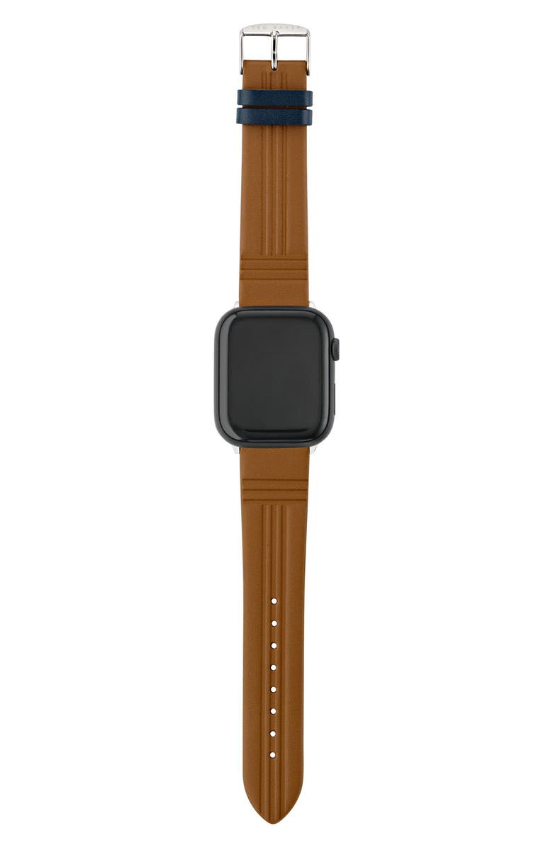 Ted Baker London Leather Apple Watch<sup>®</sup> Watchband, Alternate, color,
