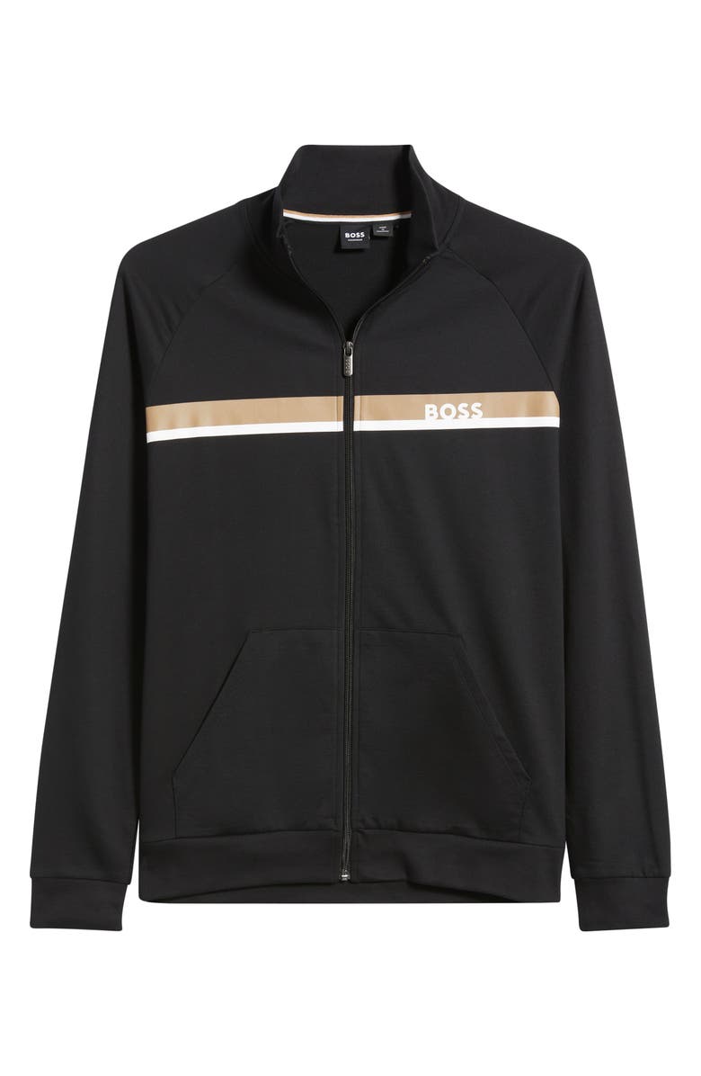 BOSS Authentic Chest Stripe Cotton Zip Jacket, Alternate, color,