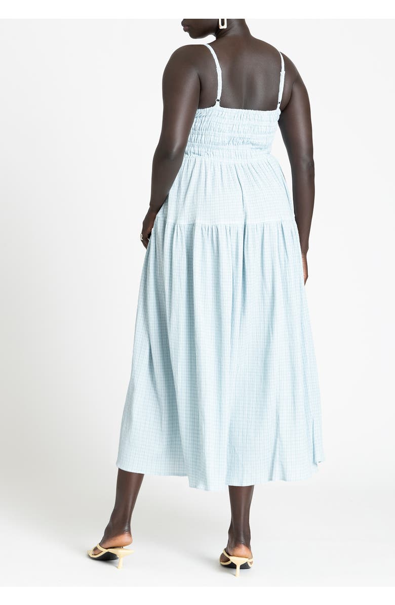 ELOQUII Smocked Tiered Maxi Dress, Alternate, color, 