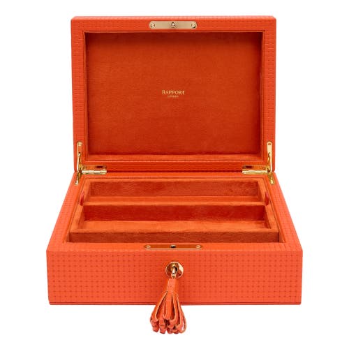 Rapport London Charlotte Jewelry Box In Orange