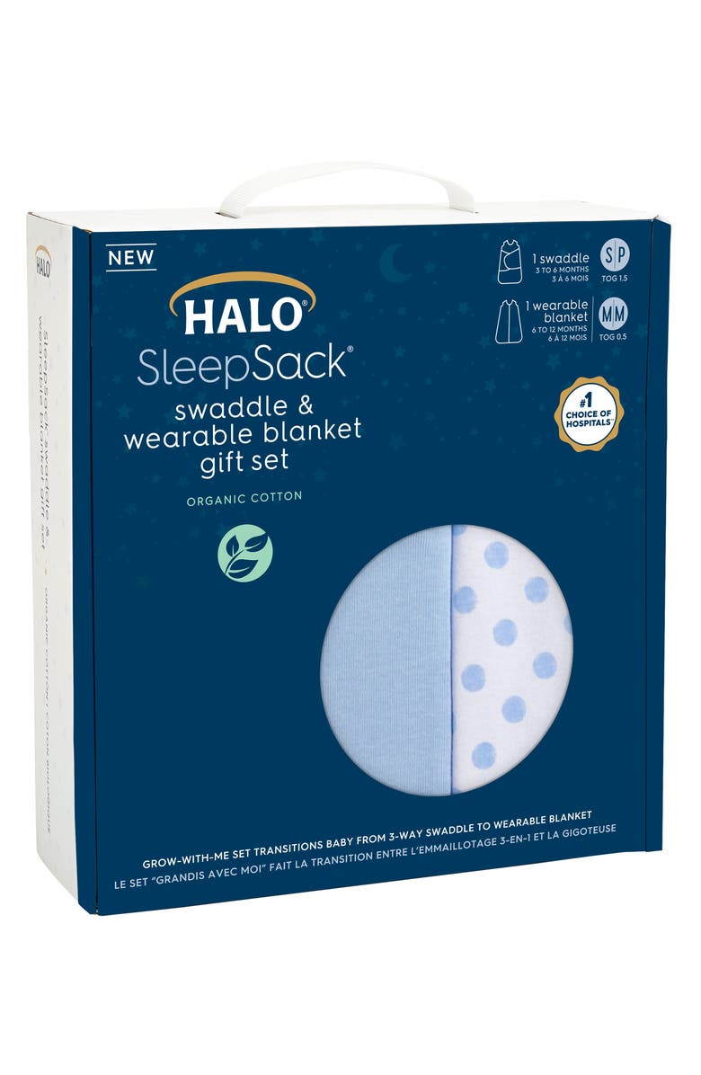 HALO <sup>®</sup> SleepSack<sup>™</sup> Swaddle & Wearable Blanket Set, Alternate, color, Chambray