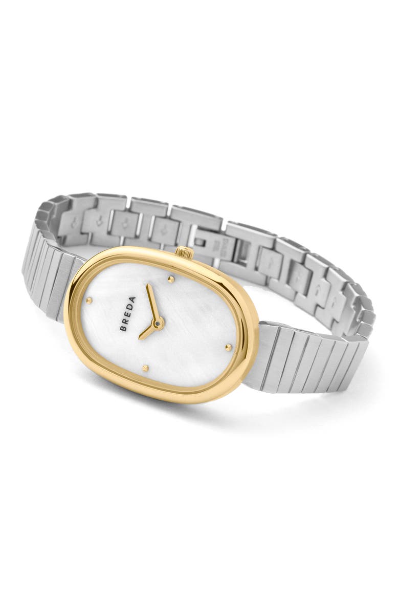 Jane Bracelet Watch, 23mm, Alternate, color, GOLD/ SILVER/ PEARL