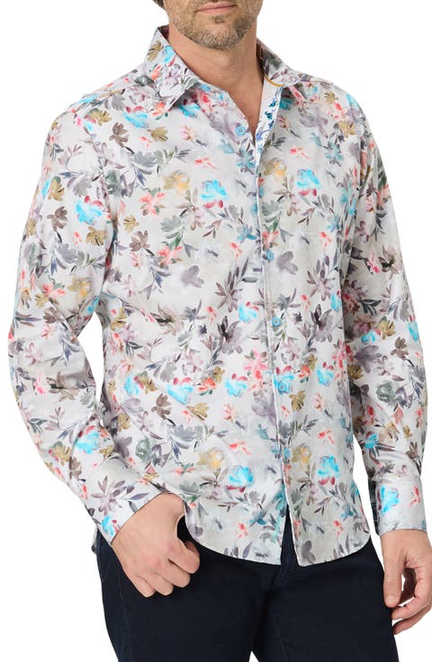 Shadbush Floral Stretch Cotton Shirt