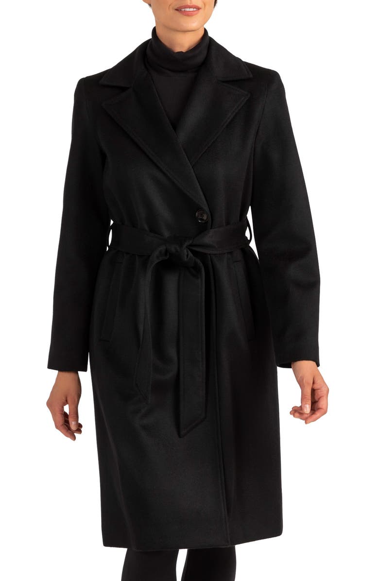 Sofia Cashmere Belted Cashmere Coat, Main, color, 