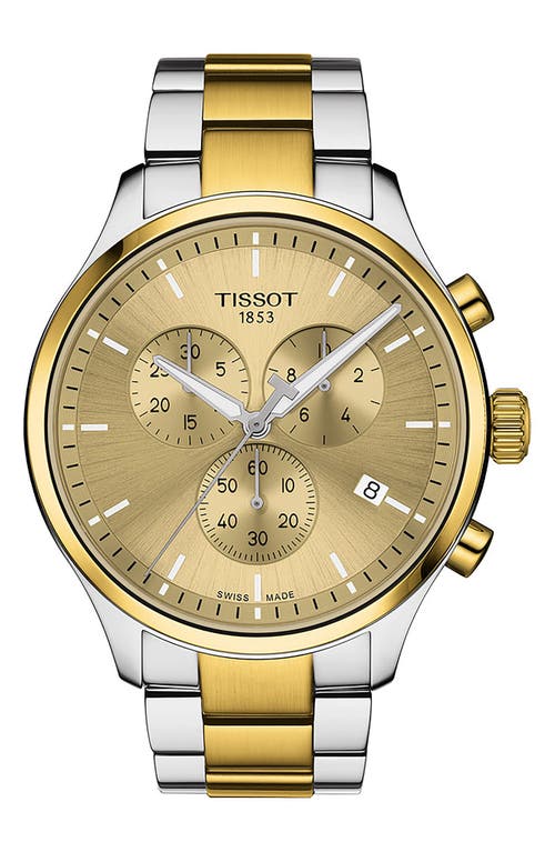Tissot Chrono Xl Chronograph Bracelet Watch, 45mm In Champagne/golden