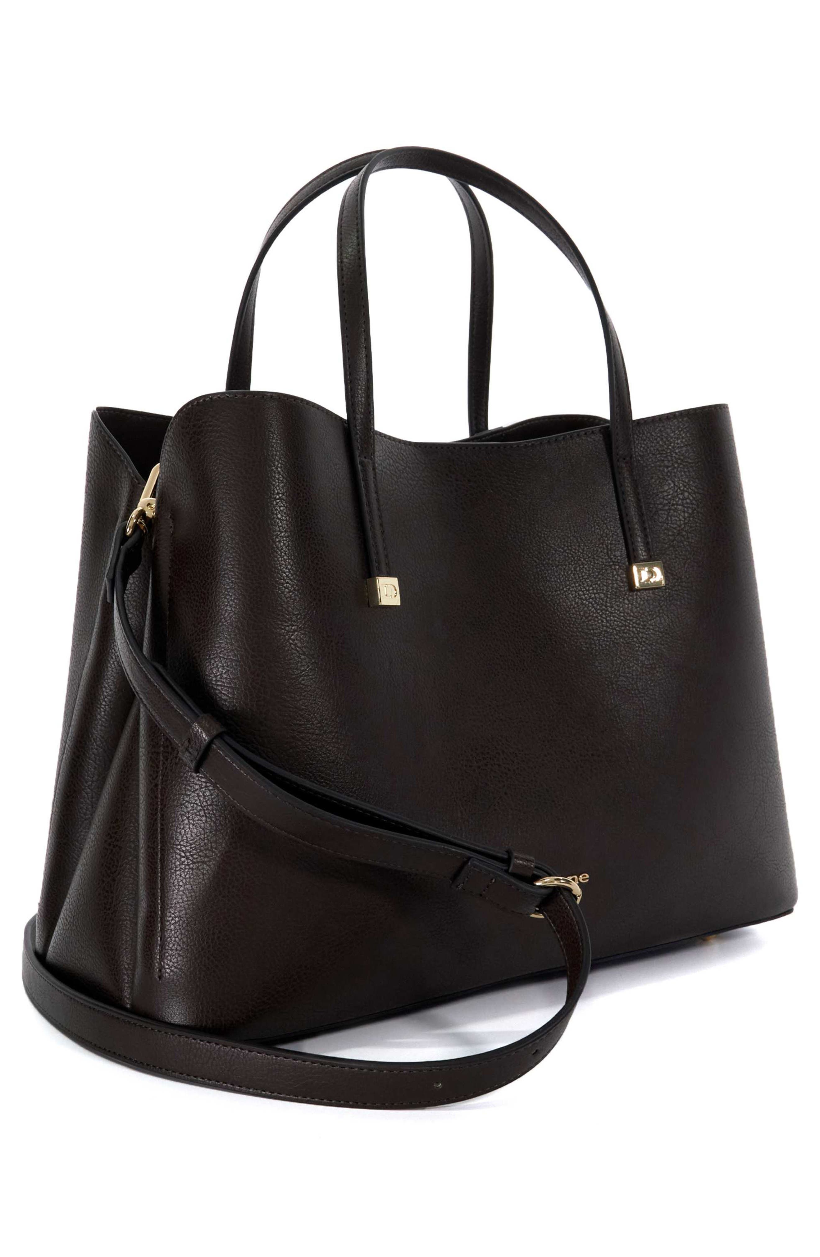 Dune London Dorieo Tote, Alternate, color, Dark Brown