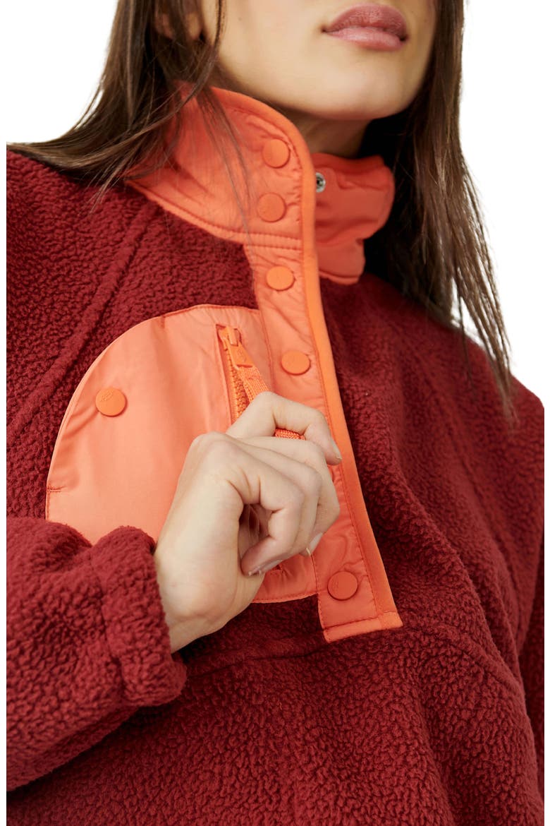 Hit the Slopes Colorblock Pullover, Alternate, color, DARK RED