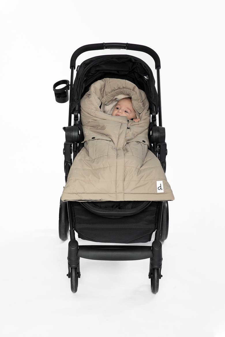 Quilted Evolutive Footmuff for Car Seats and Strollers, Alternate, color, Taupe