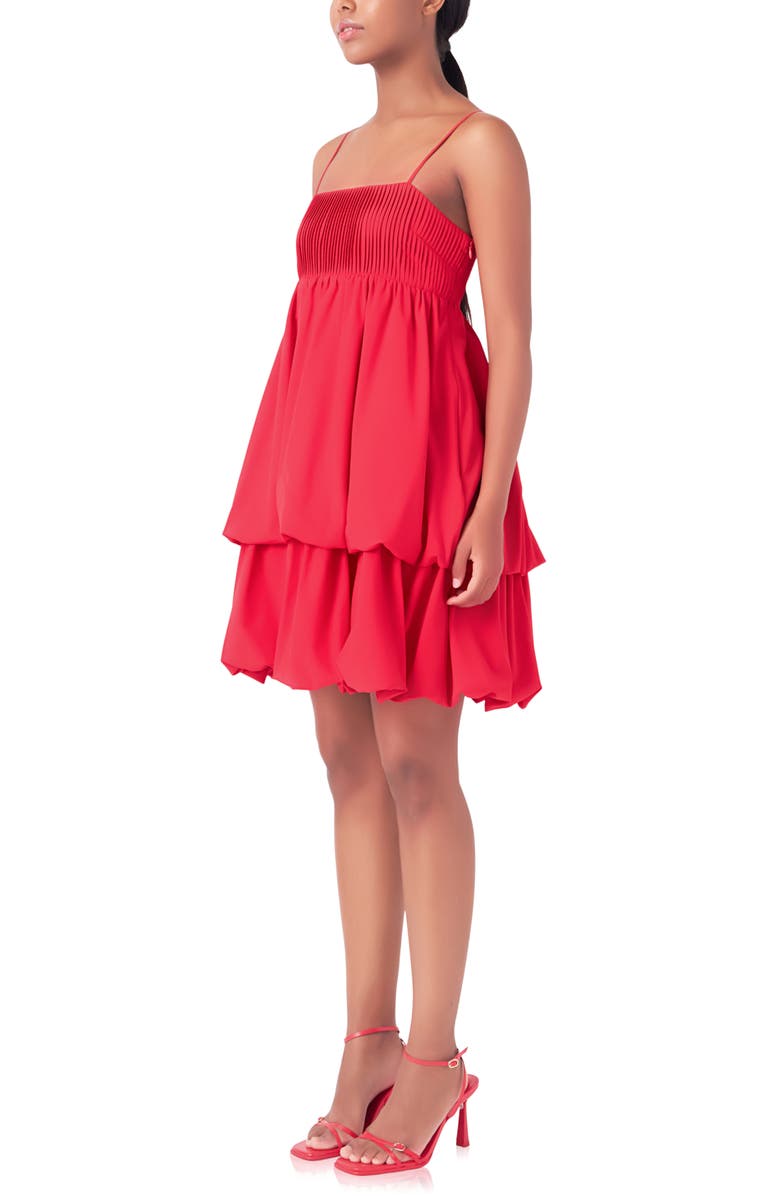 Endless Rose Pintuck Tiered Sundress, Alternate, color, Red
