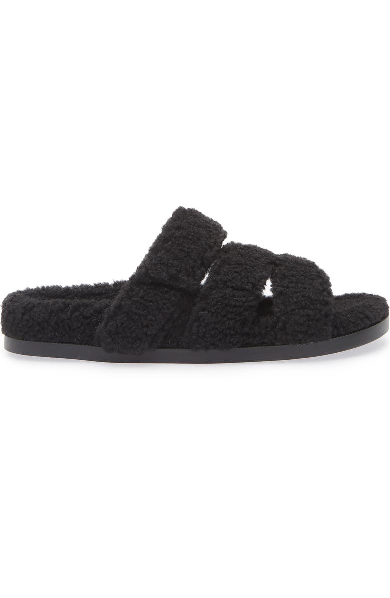 AZALEA WANG Vivek Faux Shearling Slide Sandal, Alternate, color,