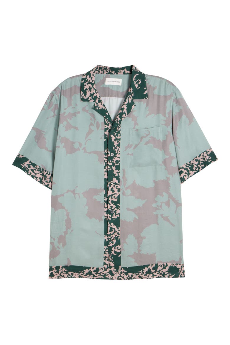 Carltone Short Sleeve Button-Up Shirt, Alternate, color, PETROL