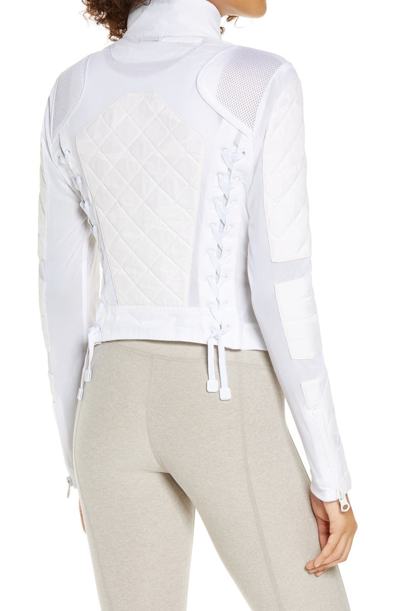 Blanc Noir Camo Mesh Moto Jacket, Alternate, color,