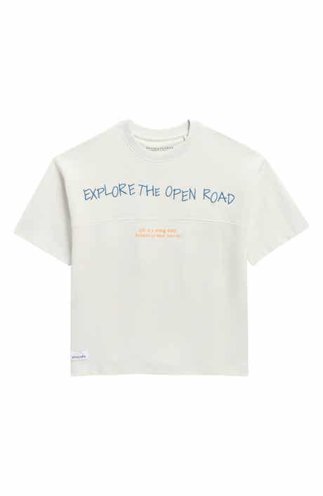 DENIM AND FLOWER Kids' Embroidered Car T-Shirt