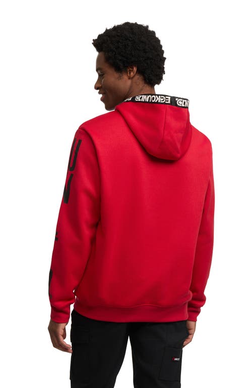 Ecko Unltd . Arm Stamps Hoodie In True Red