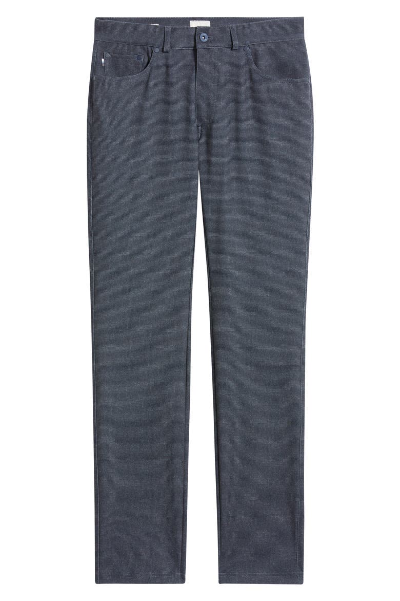 Chuck Hi-Flex Modern Fit Houndstooth Five-Pocket Pants, Alternate, color, NAVY