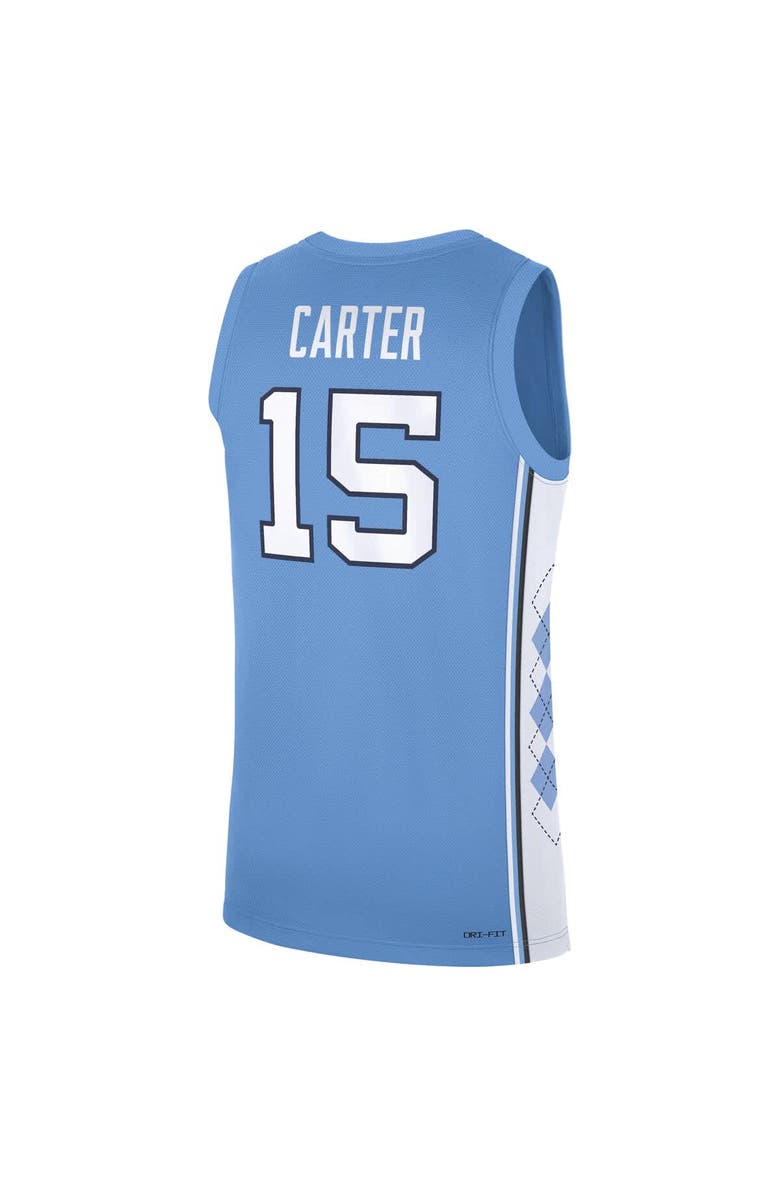 Jordan Brand Men
s Jordan Brand Vince Carter Carolina Blue North Carolina Tar Heels Road Replica Basketball Jersey, Alternate, color, Light Blue