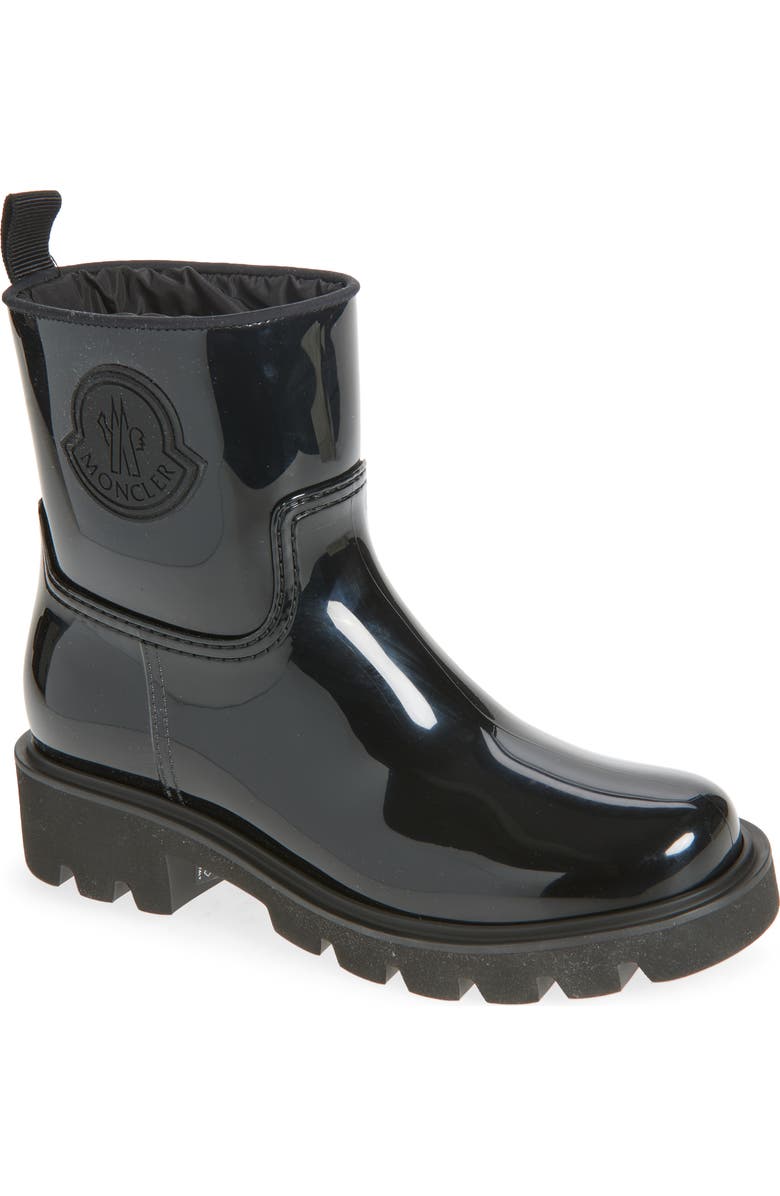Moncler Kickstream Waterproof Rain Boot, Main, color, Black