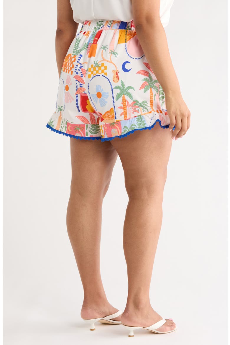 Petroli Town Ruffle Shorts, Alternate, color, ORG-PNK-WHT