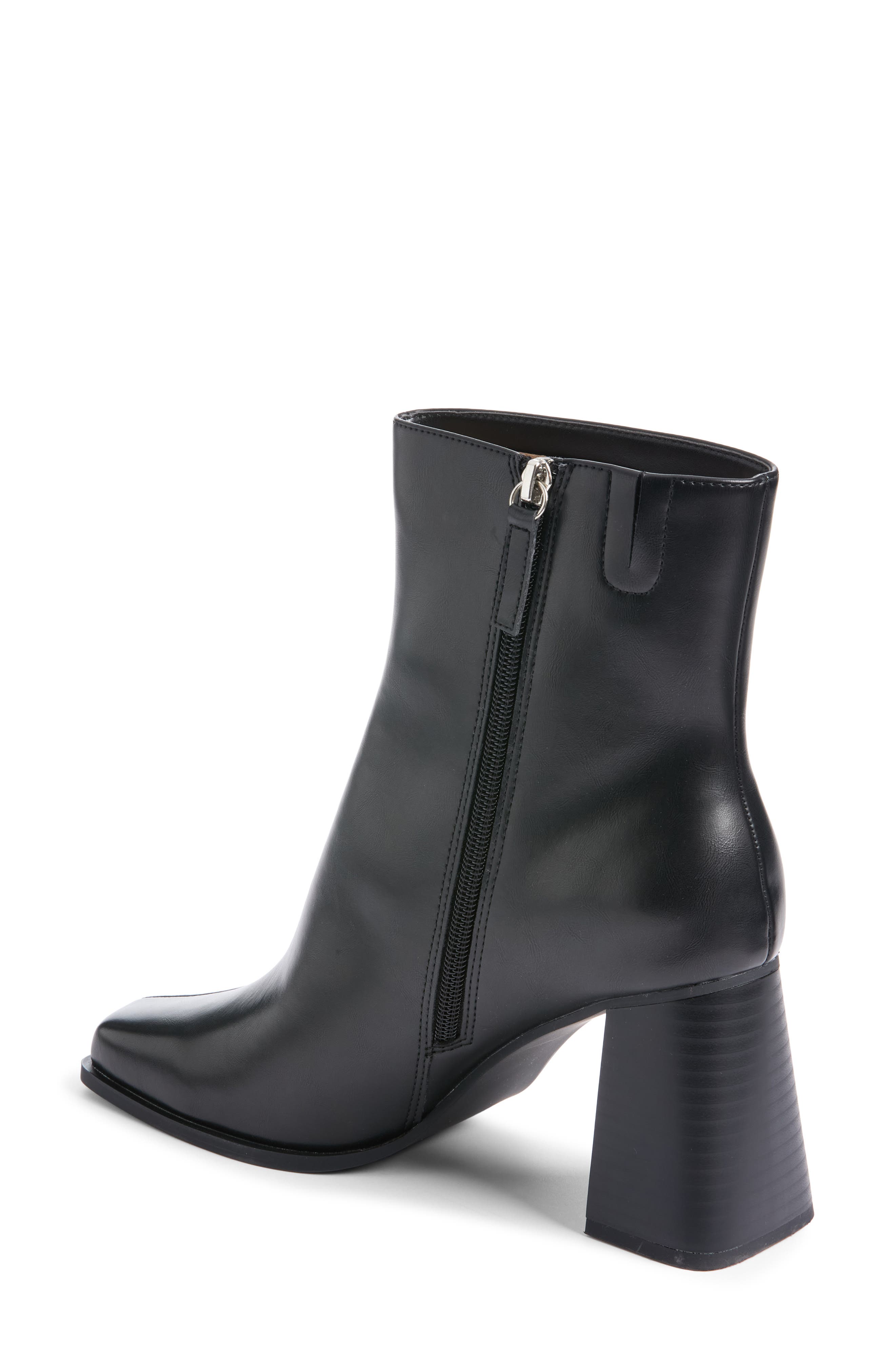 Liora Faux Leather Bootie, Alternate, color, BLACK