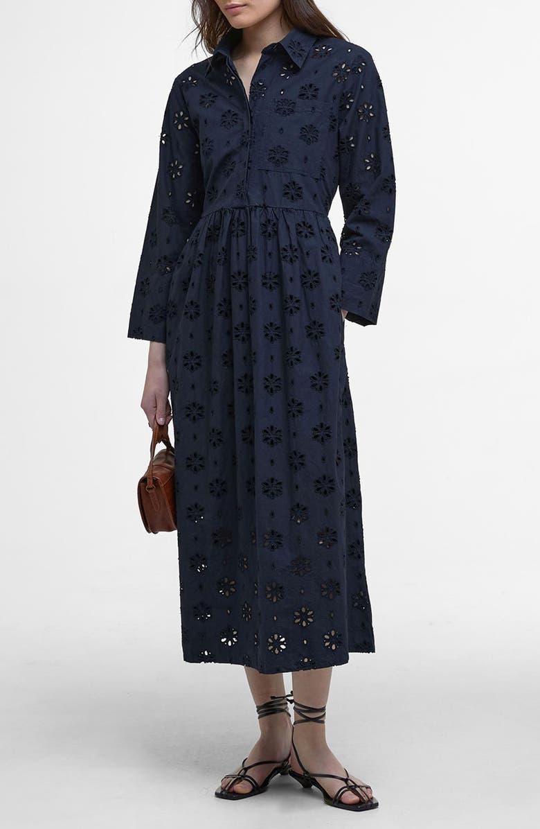 Barbour Melissa Long Sleeve Shirtdress, Main, color, 