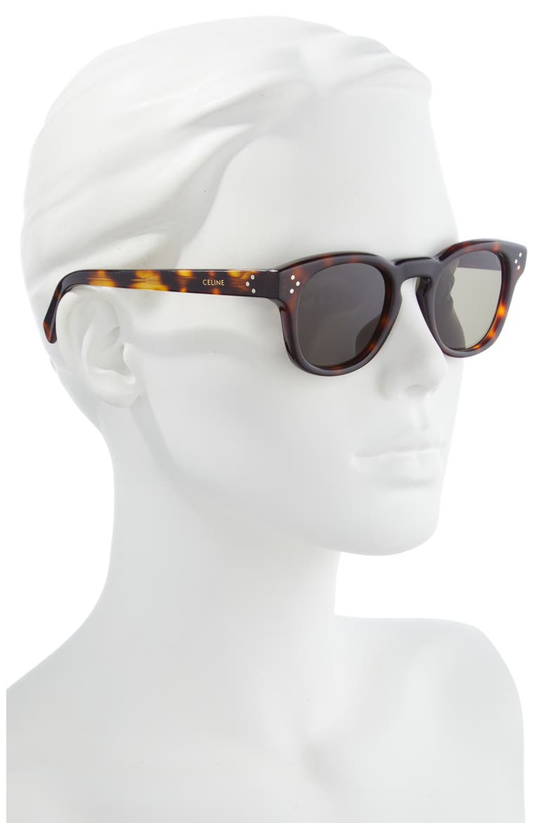 Bold 3 Dots 49mm Square Sunglasses, Alternate, color, BLONDE HAVANA / GREEN