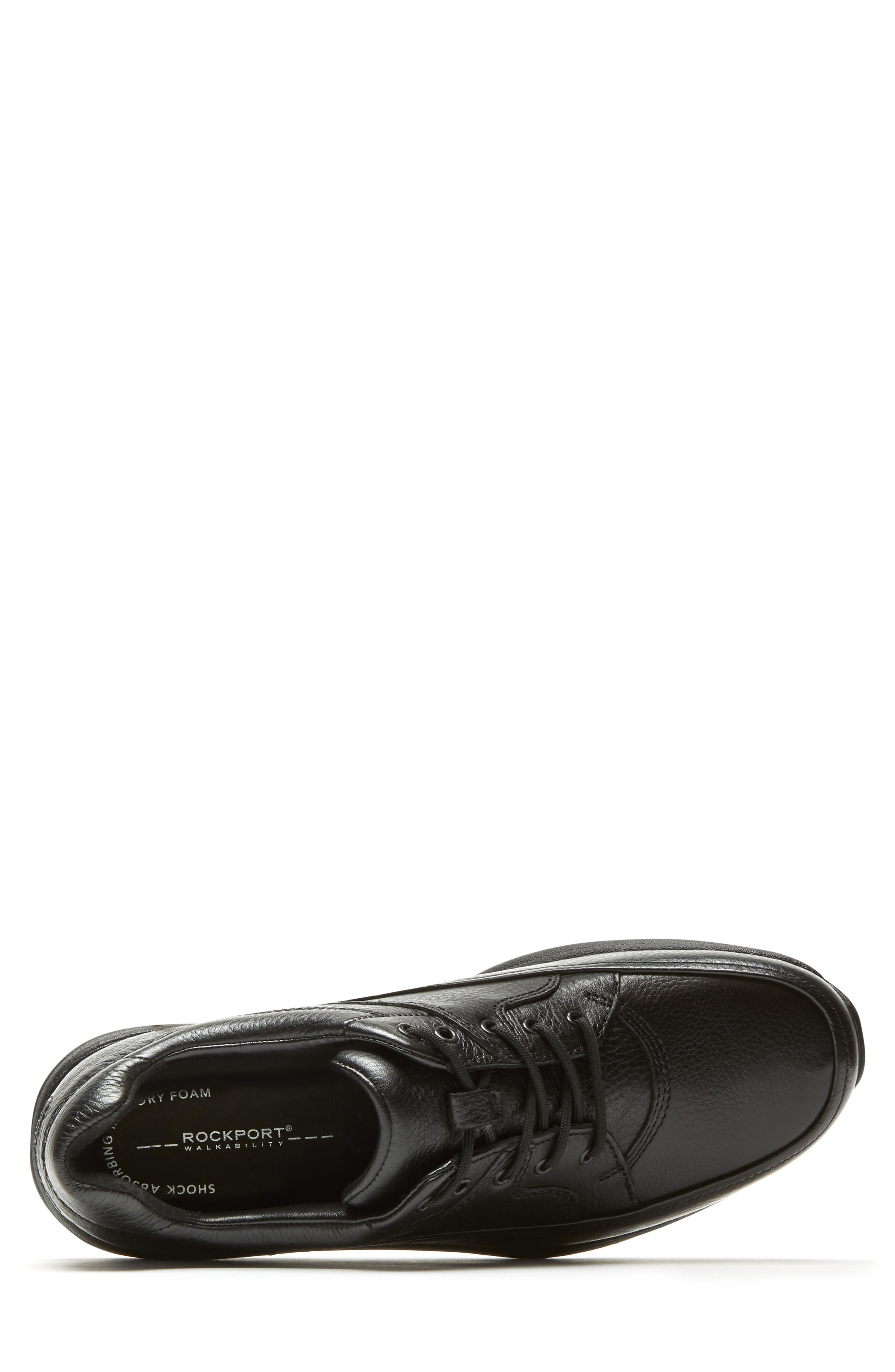 Rockport Edge Hill Apron Toe Sneaker, Alternate, color, Black
