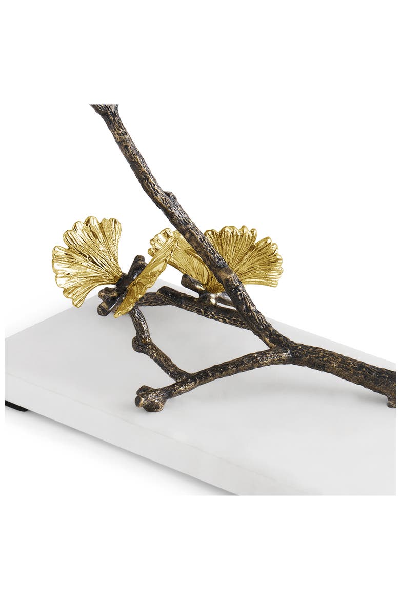 Butterfly Ginkgo Wine Rest, Alternate, color, WHITE/ GOLD