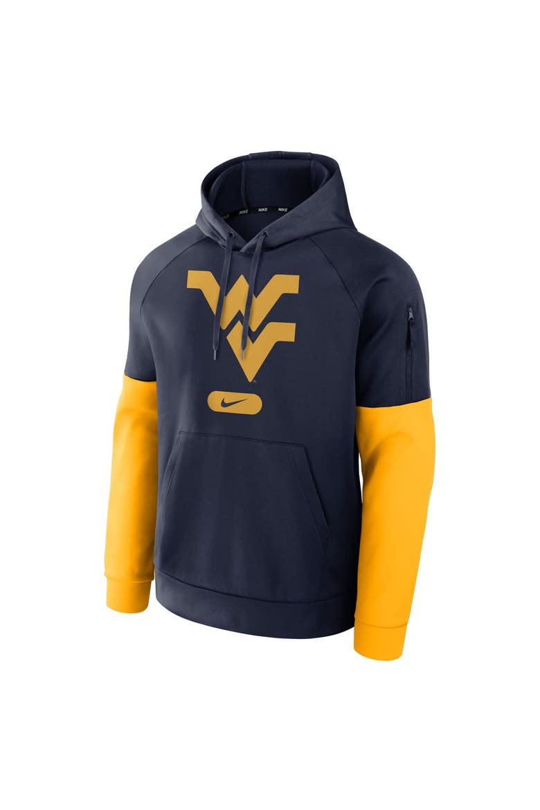 Men's Nike Navy West Virginia Mountaineers Fitness Performance Pullover Hoodie, Alternate, color, Navy