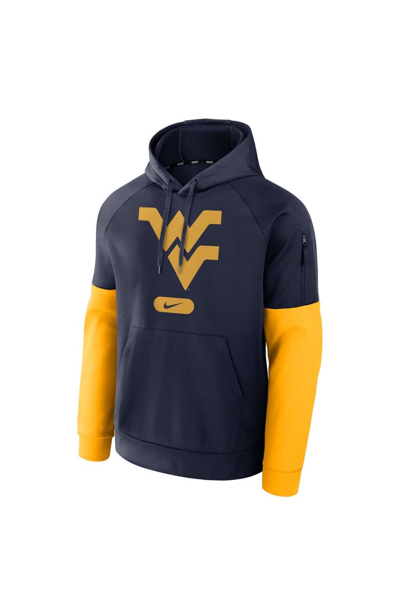 Nike Men's Nike Navy West Virginia Mountaineers Fitness Performance Pullover Hoodie, Alternate, color, Navy