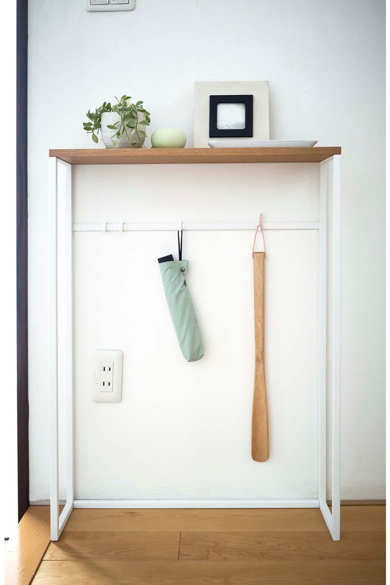 Narrow Entryway Wood Top Console Table, Alternate, color, WHITE