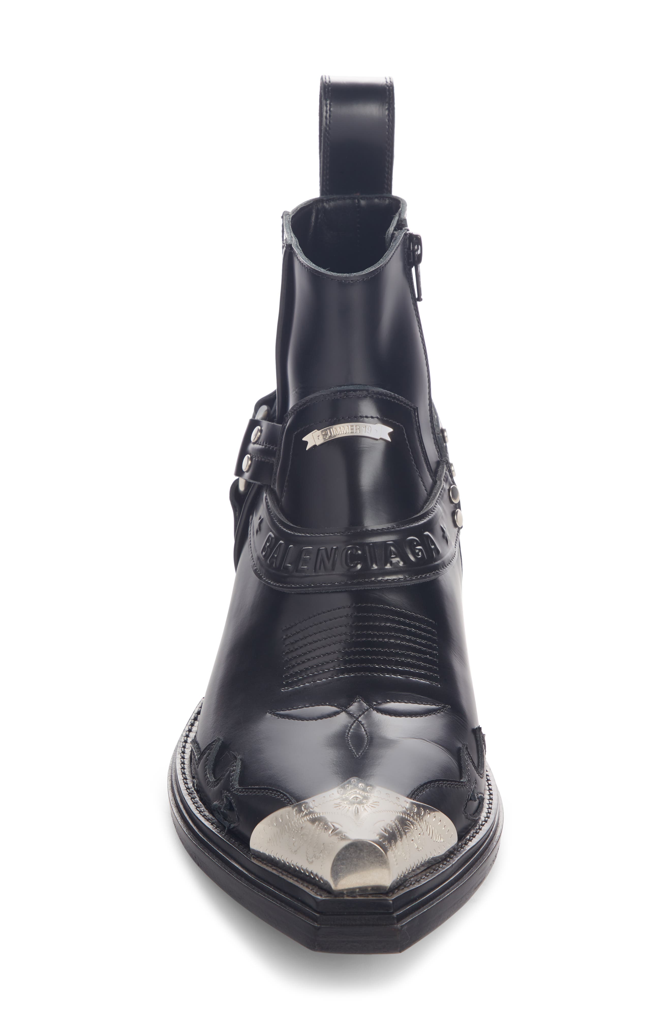 Balenciaga Santiag Harness Boot, Alternate, color, 