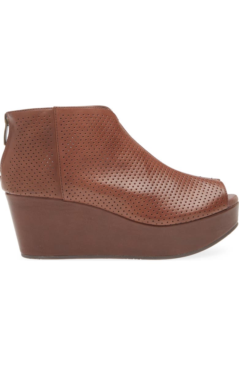 Chocolat Blu Walee Peep Toe Platform Bootie, Alternate, color, Dark Brown Leather